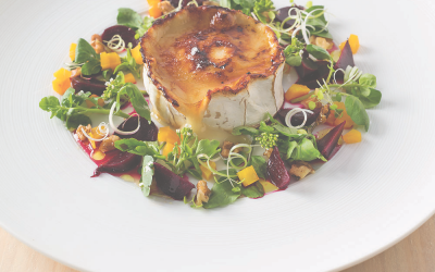 Goat’s cheese brûlée salad (For 2 to share)