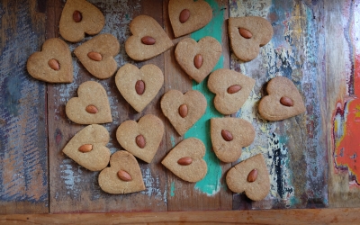 Almond Shortbread Hearts